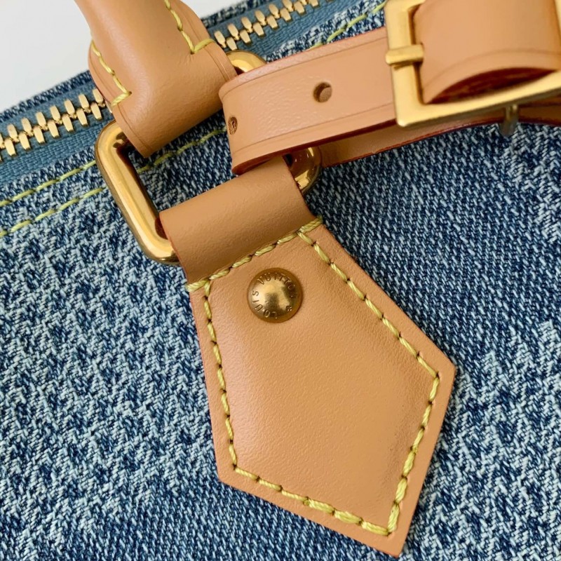 L0*is V*t0n The new SPEEDY 25bandouli ère tannin denim handbag N40700 Size:25*15*15cm