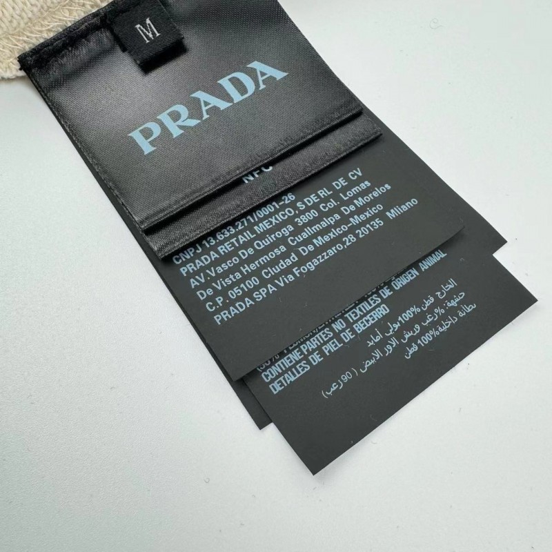Pra*a Apricot triangle logo hooded sweatshirt