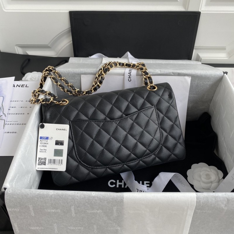 Ch*el Classic Flap Bag A01112, Top Quality, Medium Size: 15.5*25.5*6.5cm