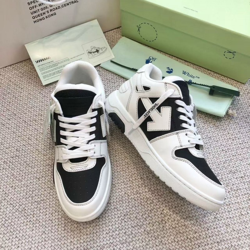 Off-White Out-Off-Office Leather Black and white contrast Sneakers