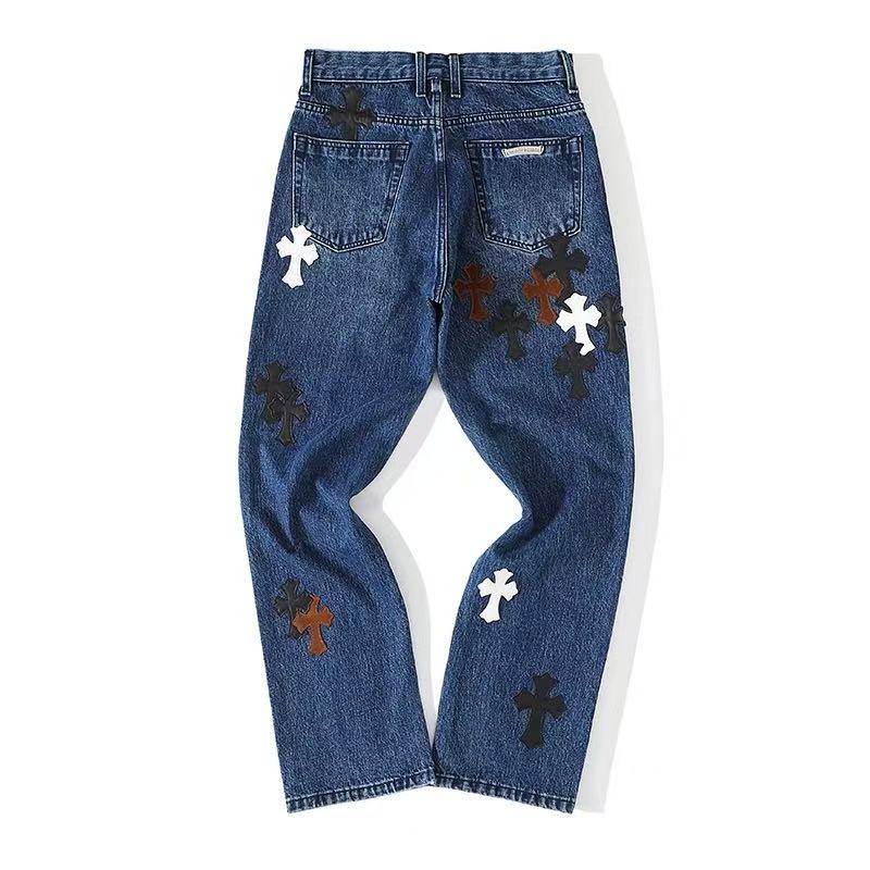 Ch**me He**ts Black White Brown Suede Cross Blue Jeans
