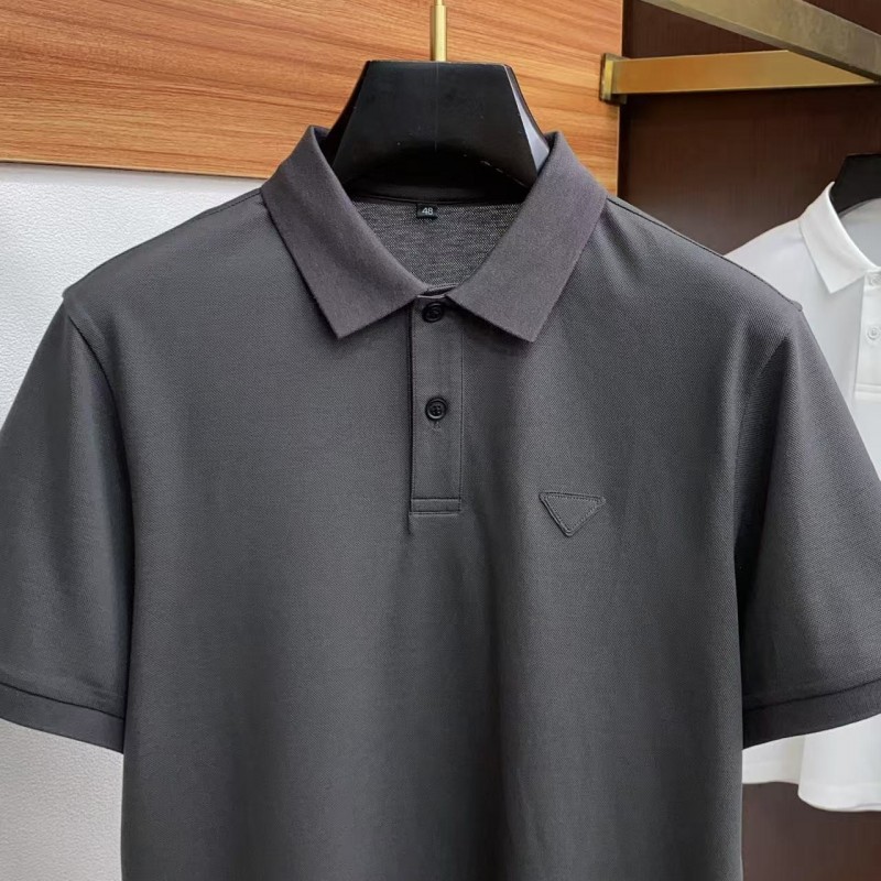 Pra*a 2025 new lapel polo short sleeve
