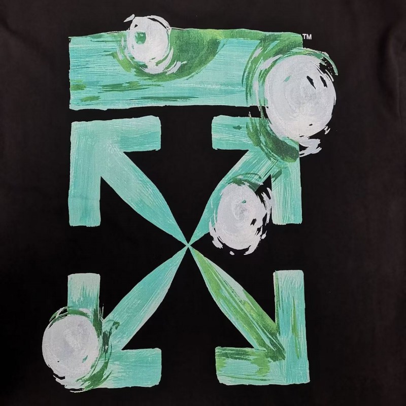 off white eco-friendly graffiti arrow print cotton T-shirt