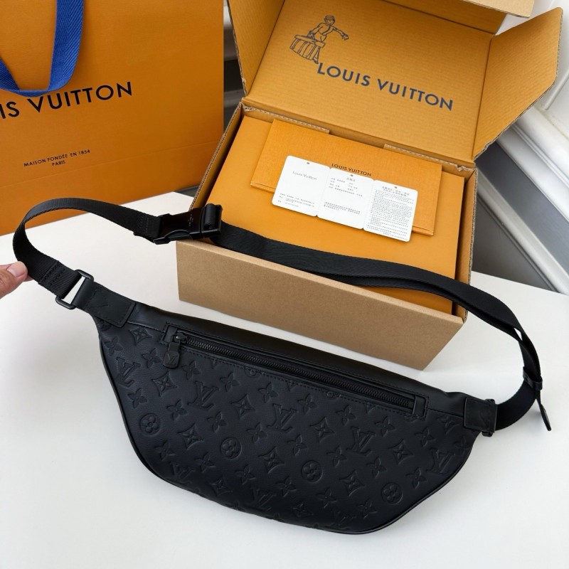 LV DISCOVERY FULL LEATHER CHEST BAG M44388,SIZE:47*20*9cm