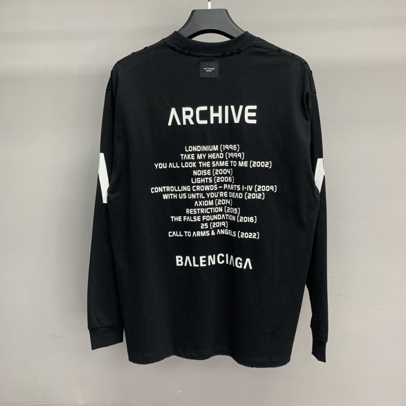 Ba*len*cia*ga V long sleeve T-shirt