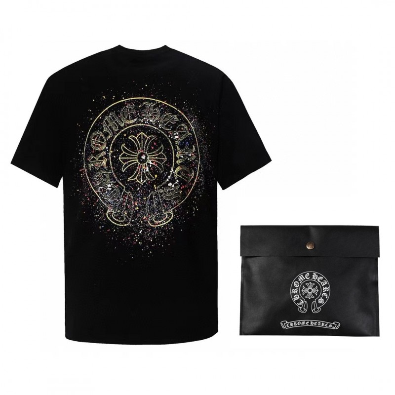 Ch**me He**ts heart splashed ink Sanskrit horseshoe t-shirtarts