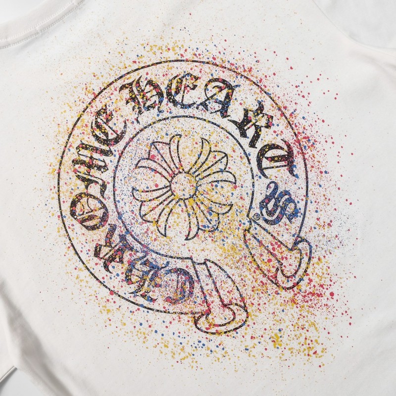 Ch**me He**ts heart splashed ink Sanskrit horseshoe t-shirtarts