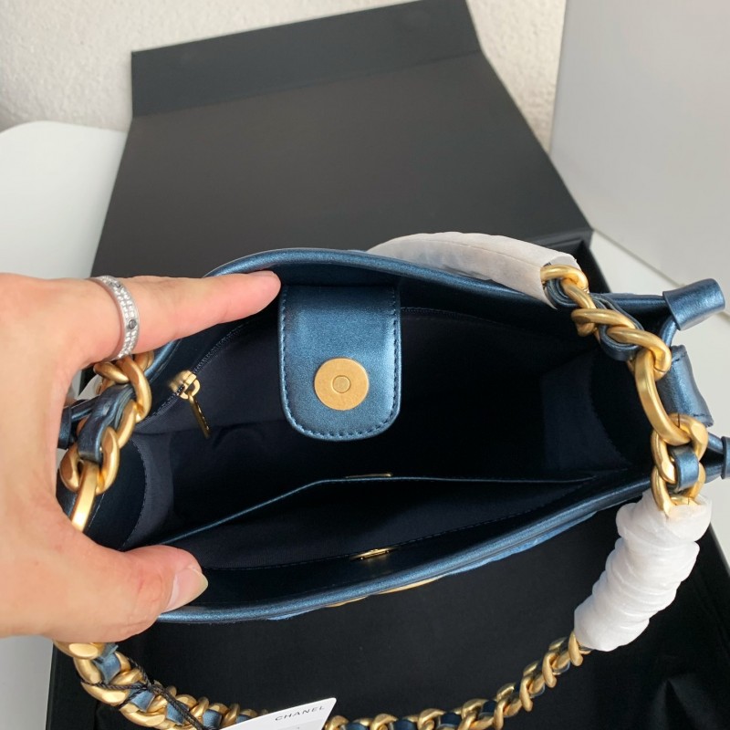 Ch*el Denim Hobo pocket straggler shoulder bag Size:22*6*24cm