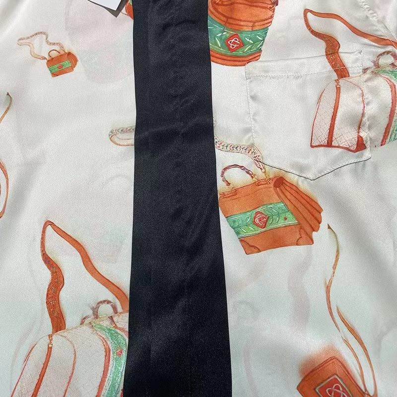 Casablanca Handbag long-sleeved shirt