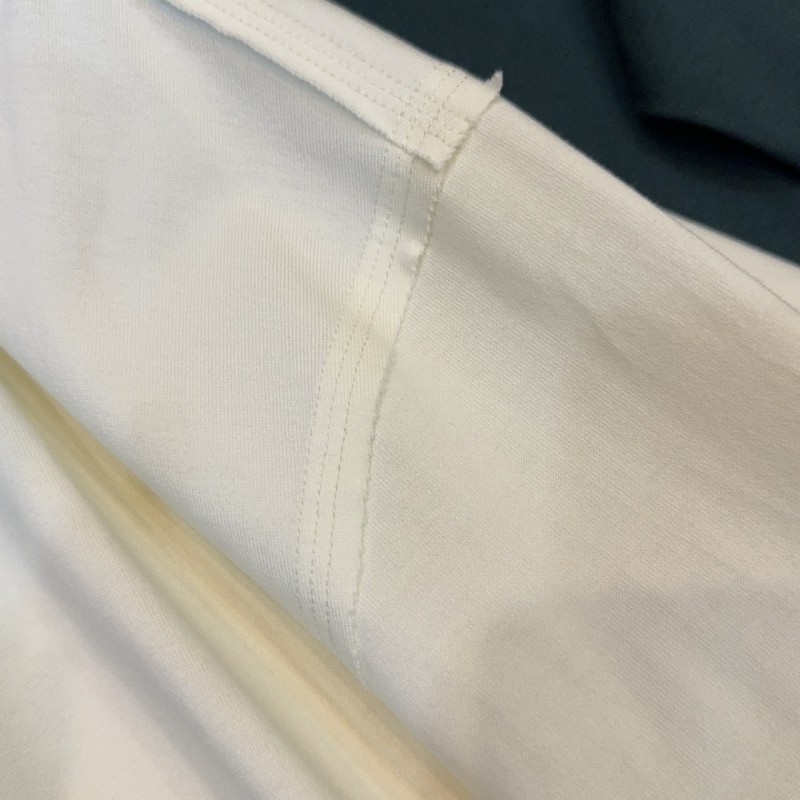 B**rry 2024ss the latest white cloth cuffs stitching small war horse printed cotton t-shirt